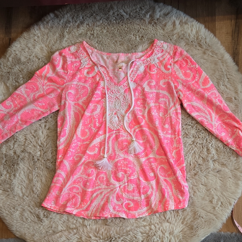 Lily Pulitzer Pink Paisley Women's Top